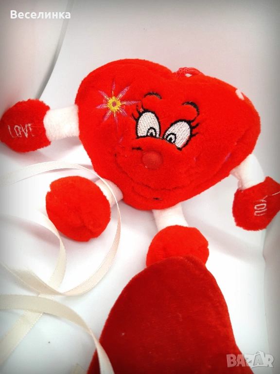 Плюшено сърце за Свети Валентин-005, снимка 1