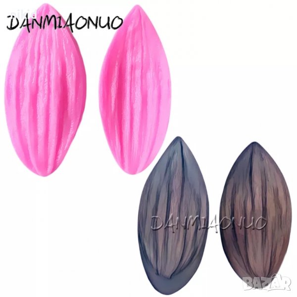 Набраздено листо листа вейнър за цвете силиконов молд форма декорация торта фондан шоколад, снимка 1