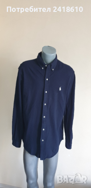 POLO Ralph Lauren FeatherWeight Mesh Pique Cotton Mens Size L ОРИГИНАЛ! Мъжка Риза!, снимка 1