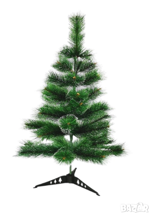Изкуствена елха Лукс 60 см със снежни върхове + подарък LED лампички, снимка 1
