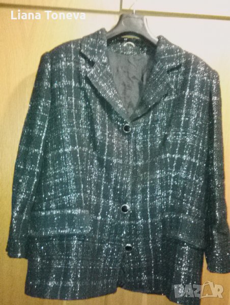 черно сако с ламена нишка, снимка 1