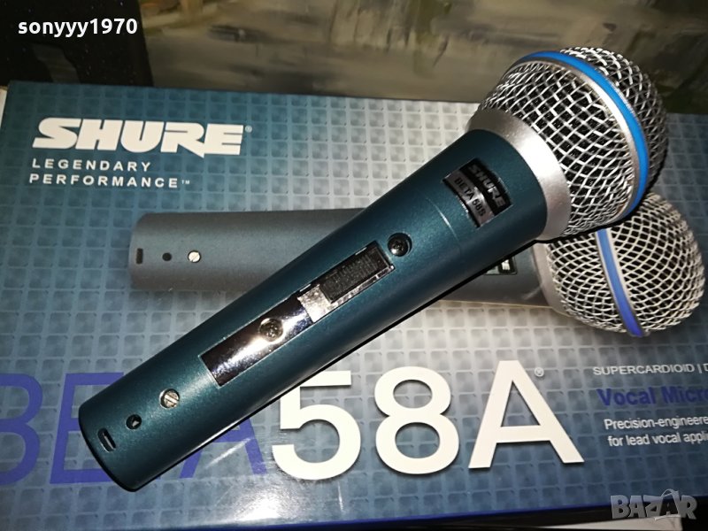 shure beta sm58s-profi microphone-ВОКАЛЕН КОМПЛЕКТ, снимка 1