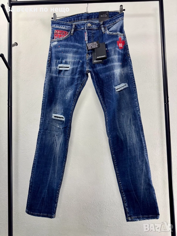 DSQUARED2 Мъжки Сини Дънки С Накъсан Ефект Код V.B.86, снимка 1