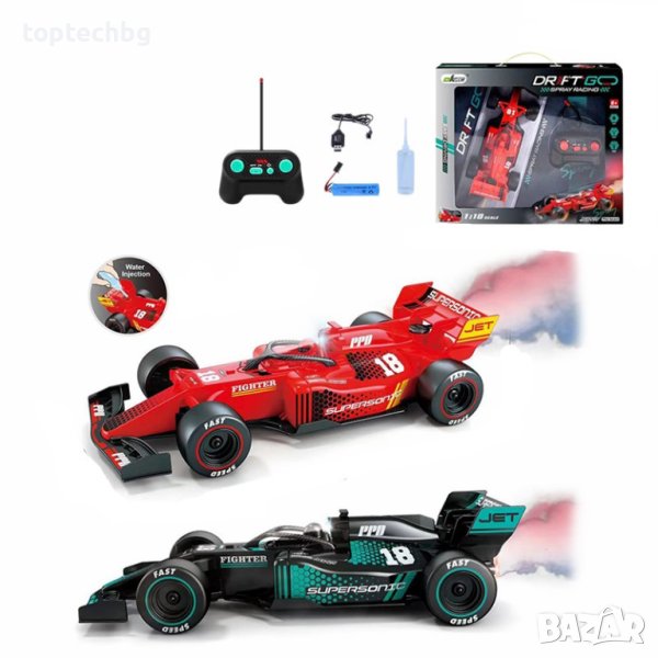 Болид радиоуправляем с турбо пушек Формула 1, снимка 1