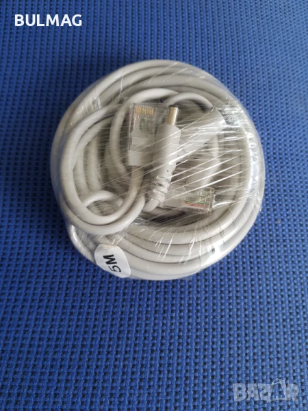 Пасивен PoE инжектор за пренос на сигнал  и захранване по UTP / FTP кабели  Дължина на кабела - 5м., снимка 1