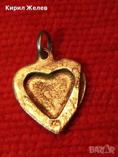 РЪЧНО ОРНАМЕНТИРАНО СРЕБЪРНО СЪРЧИЦЕ Половинка от РЕТРО МЕДАЛЬОН РАМЧИЦА За СНИМКИ За ЧАСТИ 40180, снимка 1