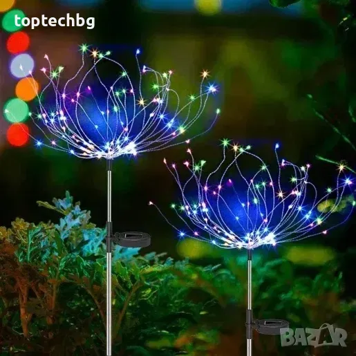 2бр. Светещо LED дърво със соларен панел, снимка 1