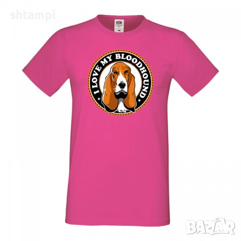 Мъжка тениска I Love My Bloodhound 1 Dog,Куче, животно,подарък,изненада, снимка 6 - Тениски - 36932864