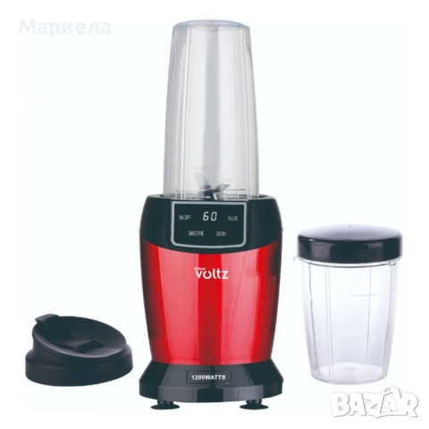 Мощен нутри блендер Oliver Voltz, 1200W с LED дисплей и 2 кани за смути (1000ml/800ml), снимка 2 - Блендери - 52966124