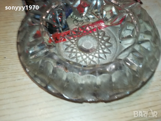 СТЪКЛЕН ГОЛЯМ МАСИВЕН ПЕПЕЛНИК 0709251654LCHERY, снимка 4 - Антикварни и старинни предмети - 51634027