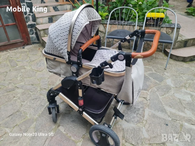 МОНИ Комбинирана количка 3 в 1 GALA Premium BARLEY, снимка 4 - Детски колички - 50577780