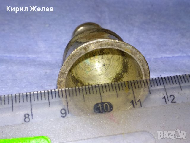 Стара ЧАШКА от МЕТАЛЕН ПОСРЕБРЕН ЦЪКОВЕН ТИП СВЕЩНИК от БЛАГОРОДНА СТОМАНА 41337, снимка 2 - Антикварни и старинни предмети - 43738766