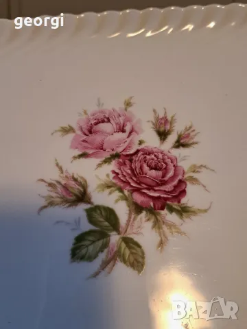 немско порцеланово плато с рози Kaiser porcelain    15/2, снимка 5 - Сервизи - 48966920