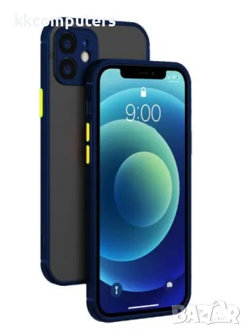 Калъф силикон Cam Guard Мат /синя рамка/ за iPhone 14 Pro 6.1 Баркод : 3129519