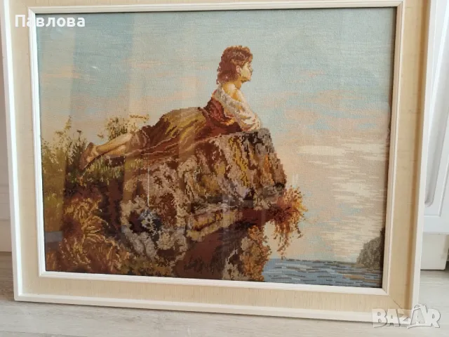 Гоблен,, Момичето на скалата ", снимка 3 - Гоблени - 49635214