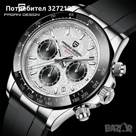Кварцов часовник PAGANI DESIGN, сапфир,Seiko VK63 механизъм, авт. дата,хронограф,водоустойчив 100 м.