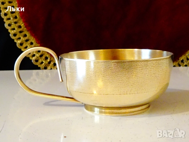 Бронзова чаша,позлата,160 мл. 