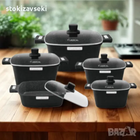 Комплект касероли от 10 части Lexical, серия IMPERIAL FLEX SERIES от гранит с висока ефективност , снимка 1