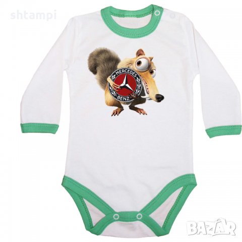 Бебешко боди Mercedes Scrat Ice Age, снимка 5 - Бодита за бебе - 33248054