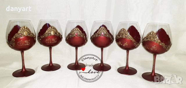Комплект 6 чаши за вино "Винтидж", снимка 4 - Чаши - 33592670