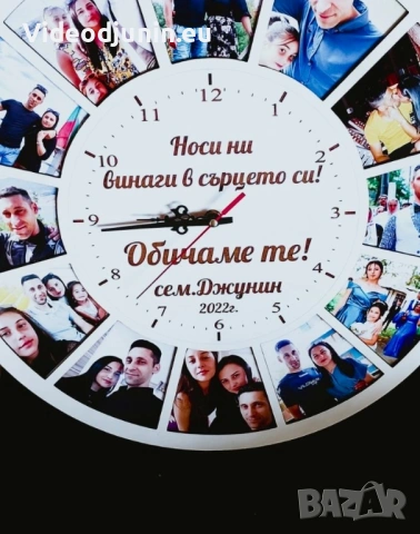 Часовник със снимки, снимка 2 - Стенни часовници - 52952005