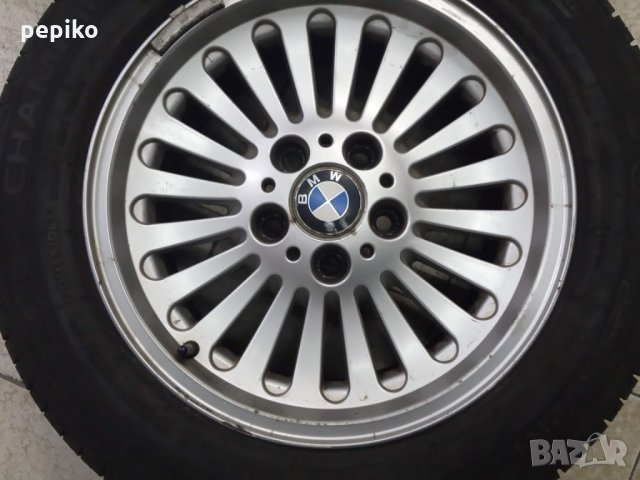 Продавам  комплект алуминиеви джанти с гуми за BMW 16 цола, снимка 2 - Части - 27423257