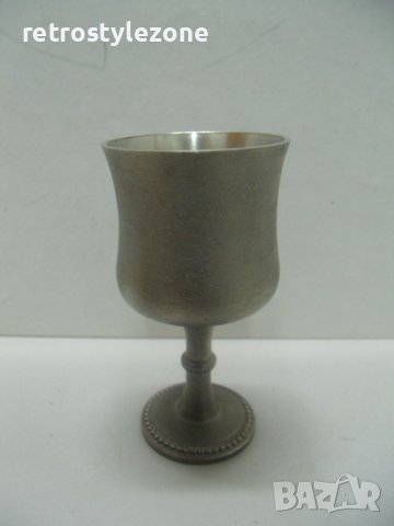 № 7323 стара метална чашка   - надпис / маркировка  - размер - височина 8 см , диаметър 4,2 см 