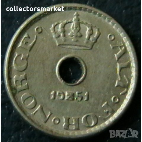 10 йоре 1951, Норвегия, снимка 1 - Нумизматика и бонистика - 28387453