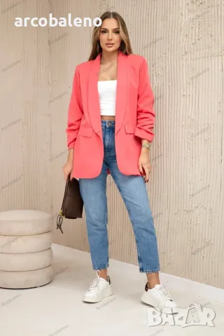 Елегантно дамско сако с ревери, 15цвята , снимка 8 - Сака - 48812671