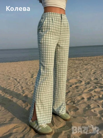 Дамски кариран панталон