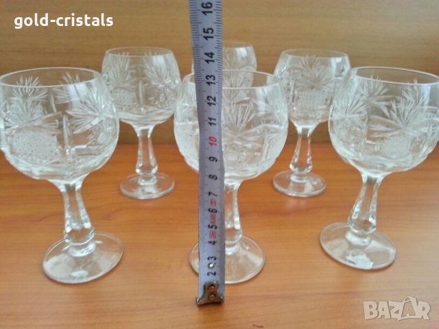 кристални чаши , снимка 9 - Антикварни и старинни предмети - 27480219