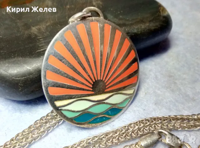 ZOLOTAS 2014 БУТИКОВ ЕМАЙЛИРАН СРЕБЪРЕН МЕДАЛЬОН СРЕБРО 925 ГЪРЦИЯ с СРЕБЪРЕН ЛАНЕЦ СРЕБРО 925 43777, снимка 4 - Колиета, медальони, синджири - 49427597