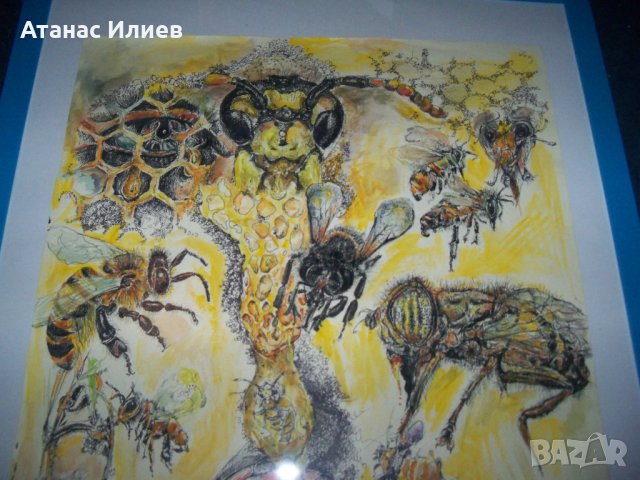 "Пчели" картина на художничката Десислава Илиева, снимка 1 - Картини - 28114634