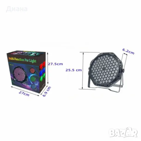 LED прожектор тип PAR, 84 LED XKL-A4, снимка 3 - Прожектори - 49166274