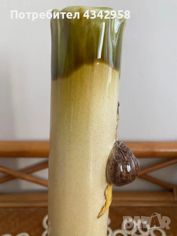 Винтидж ваза с охлюв.Франция., снимка 3 - Антикварни и старинни предмети - 50678967