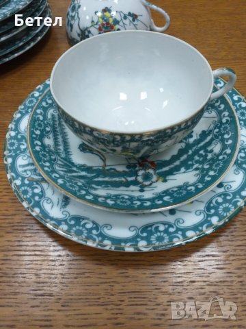 Japan изящен ръчно рисуван сет за чаена церемония порцелан , снимка 2 - Антикварни и старинни предмети - 33673131