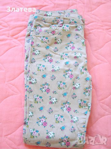 Панталон на цветя - тънки дънки, снимка 4 - Детски панталони и дънки - 26284981