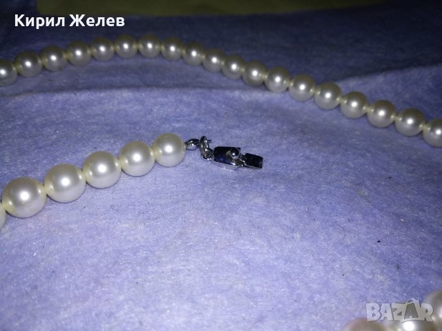 СКЪПОЦЕННО ПЕРЛЕНО КОЛИЕ КУЛТИВИРАНИ ПЕРЛИ с ЮВЕЛИРНО ФАСЕТИРАН ПЛАНИНСКИ КРИСТАЛ 34775, снимка 12 - Колиета, медальони, синджири - 39179663