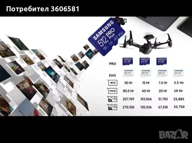 Оригинална SD карта памет Samsung 256 gb, снимка 8 - Карти памет - 43241944