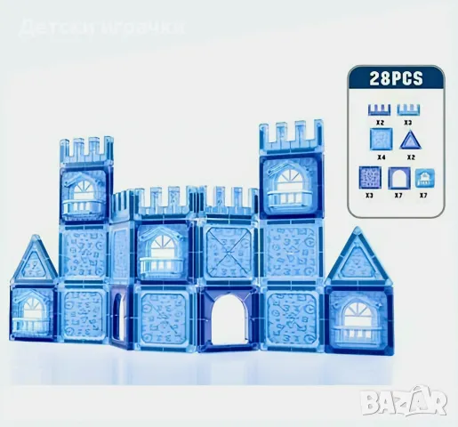 Магнитен конструктор 3D образователна игра , снимка 2 - Конструктори - 48541960