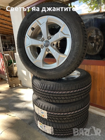 Джанти за Audi Q3 17 Цола с Зимни Гуми 215/65/17 Нови Continental Dot 2025, снимка 2 - Гуми и джанти - 51723215