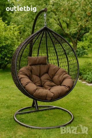 Люлка-градинска люлка висяща, тип яйце,гнездо, снимка 12 - Градински мебели, декорация  - 52235682