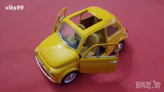 Bburago Fiat 500 (1965) - Мащаб 1:21, снимка 2 - Колекции - 43084426