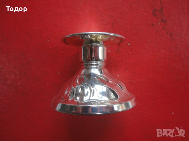 Страхотен сребърен свещник 1, снимка 2 - Антикварни и старинни предмети - 43007116