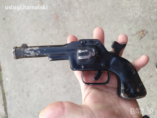 Стара играчка револвер, снимка 3 - Антикварни и старинни предмети - 52838980