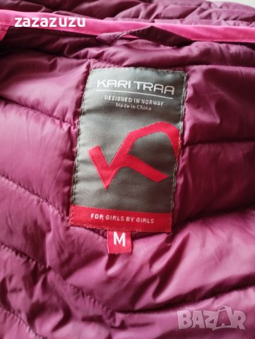 ЕСТЕСТВЕН ПУХ дамска късо вталено яке  цвят лилав, снимка 4 - Якета - 38472362