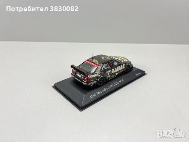 Mercedes Benz AMG C180 DTM 1995 метална количка макет 1:43 Minichamps, снимка 5 - Колекции - 43822106