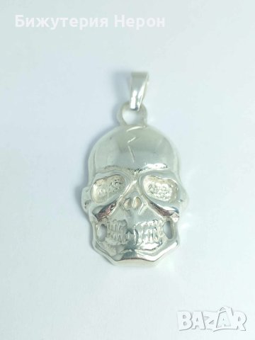 Сребърна висулка Череп, снимка 1