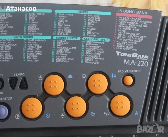 CASIO MA-220 KEYBOARD синтезатор, снимка 8 - Синтезатори - 52541338