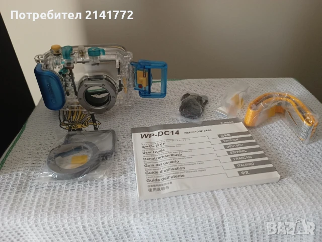 Пoдводен бокс и апарат Canon